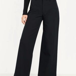 Old Navy Black Pixie Wide-Leg High-Rise pants